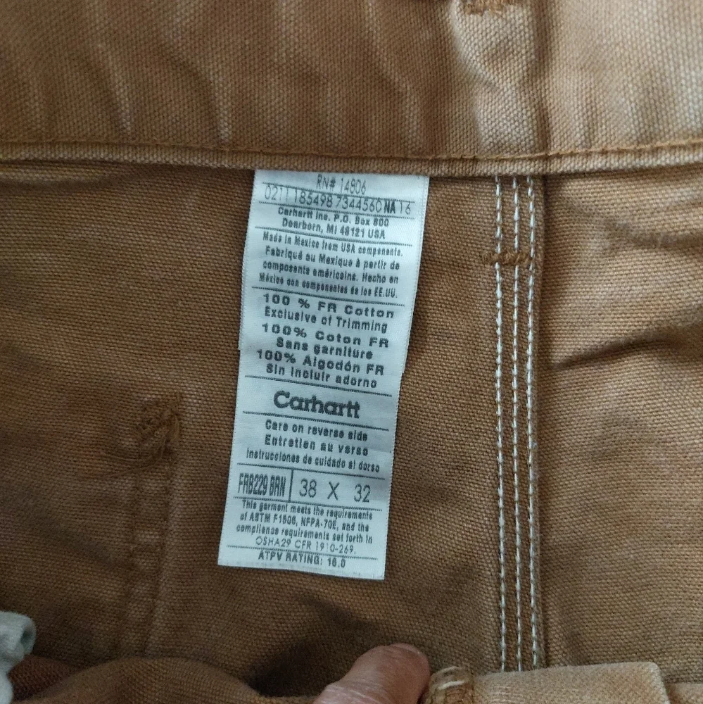 Carhartt‎ FR HRC2 Duck Canvas Utility Work Pants Size 38×32
